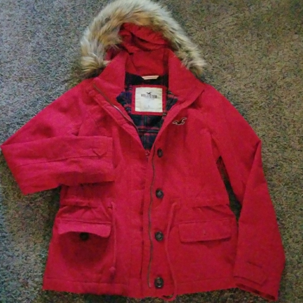 Hollister red jacket